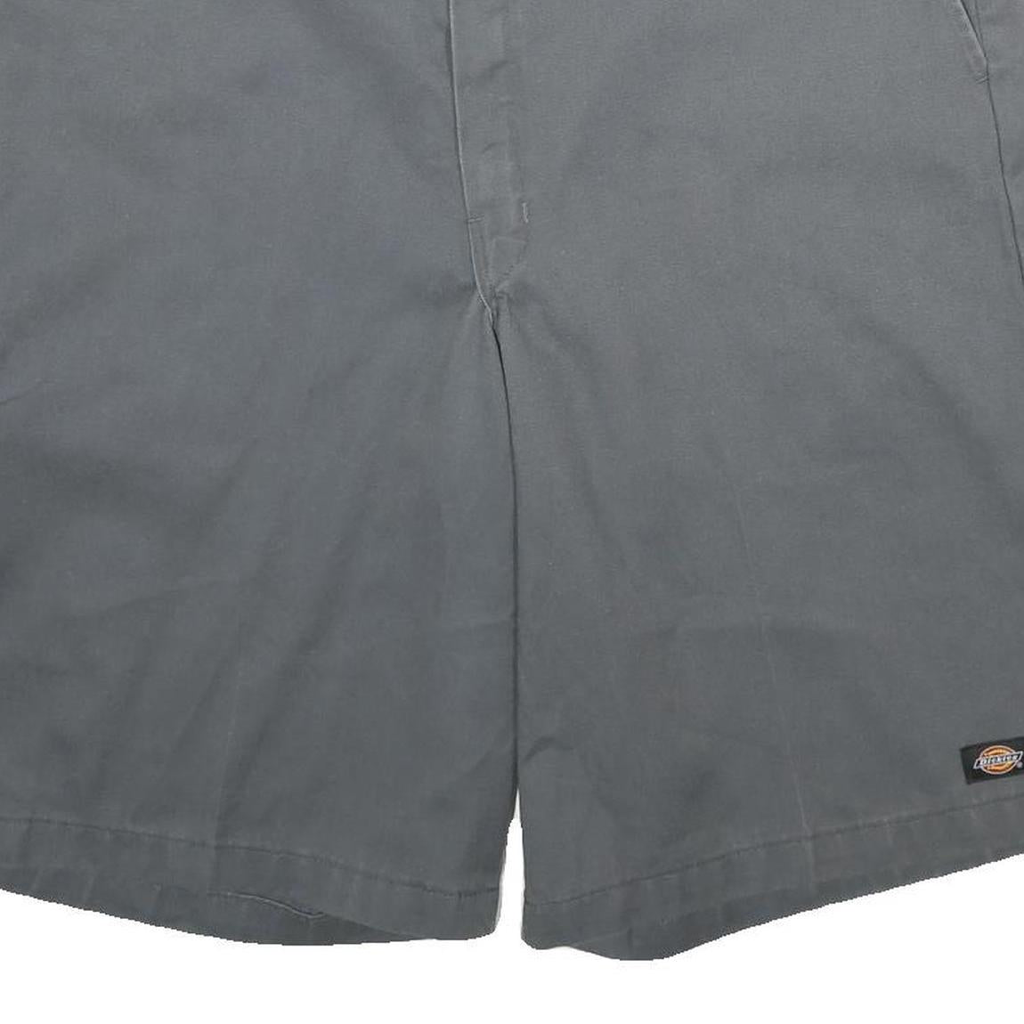 DICKIES Mens Grey Casual Shorts XL W40 Workwear Relaxed Fit Polyester Blend
