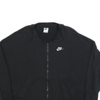 NIKE Womens Black Jacket L Cotton Blend Zip Plain Sportswear Sweatshirt