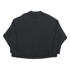 NIKE Womens Black Jacket L Cotton Blend Zip Plain Sportswear Sweatshirt