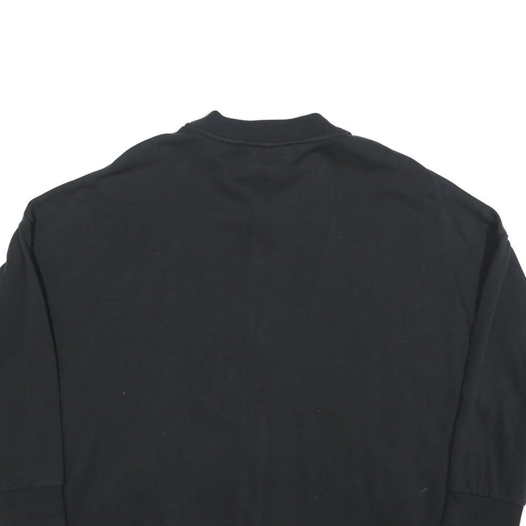 NIKE Womens Black Jacket L Cotton Blend Zip Plain Sportswear Sweatshirt