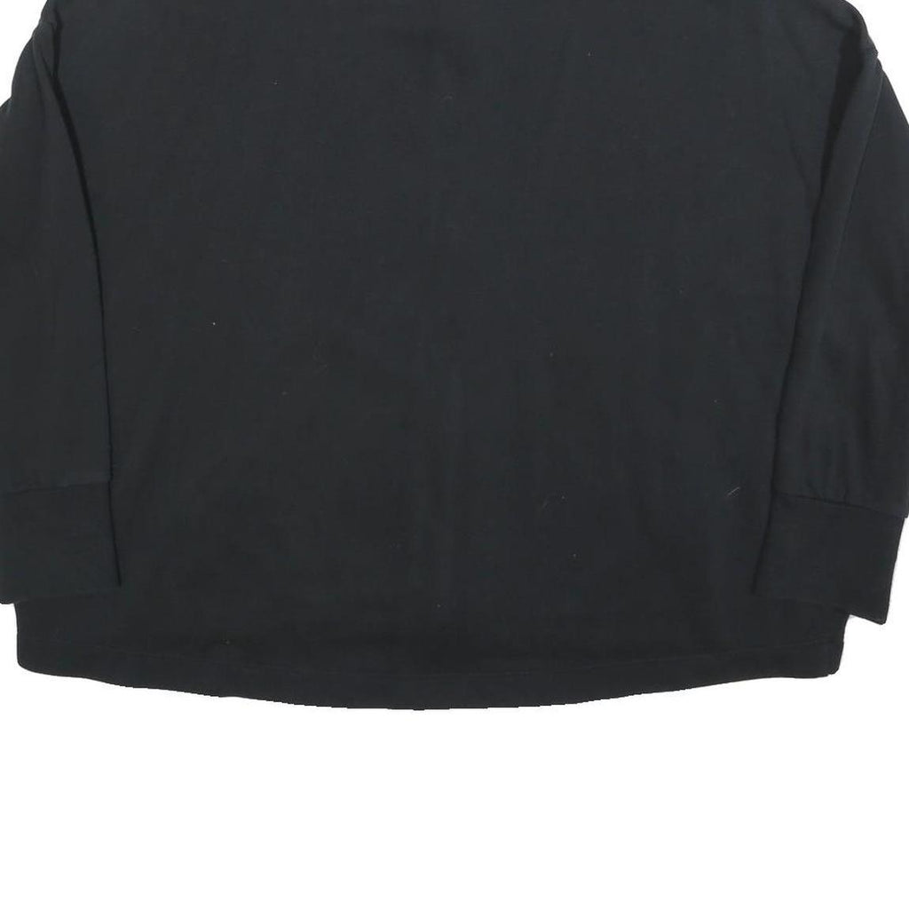 NIKE Womens Black Jacket L Cotton Blend Zip Plain Sportswear Sweatshirt