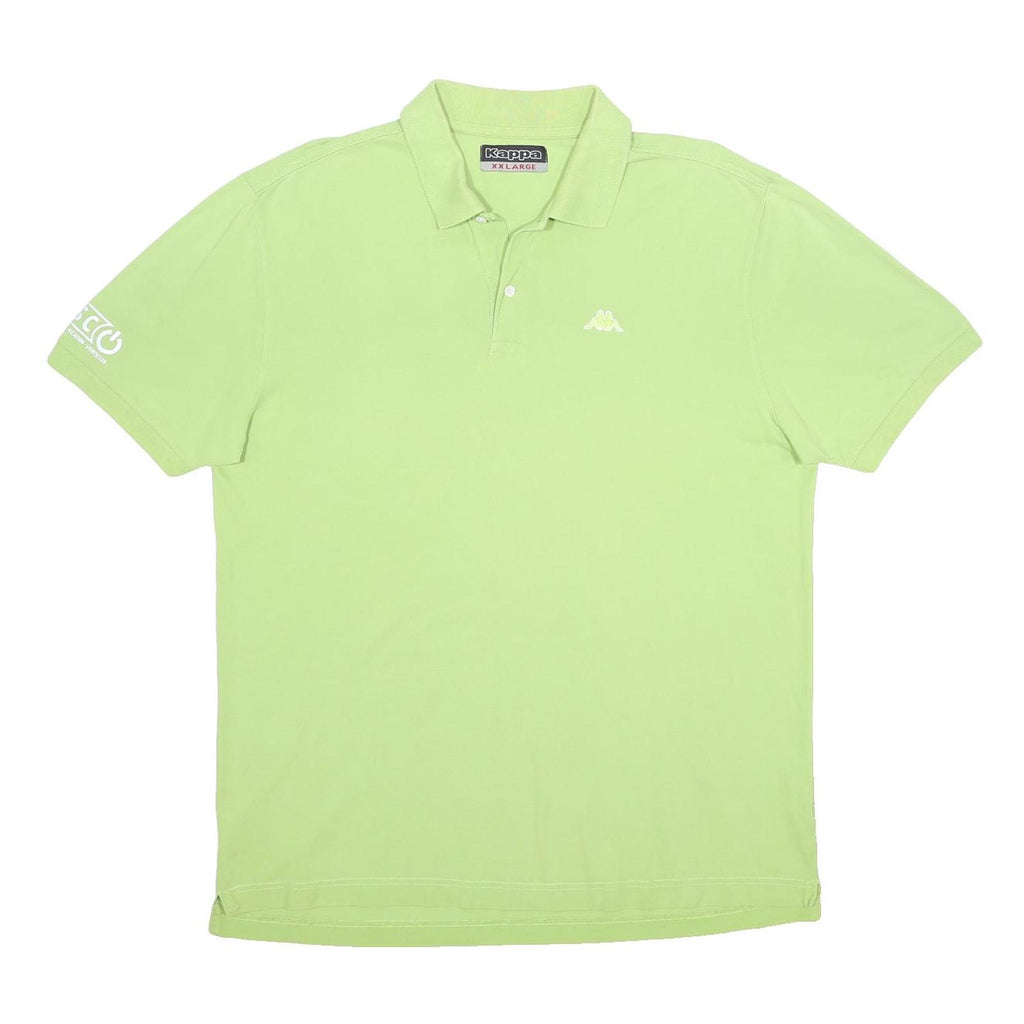 KAPPA Mens Green Short Sleeve Plain Polo Shirt 2XL Cotton Casual Sports