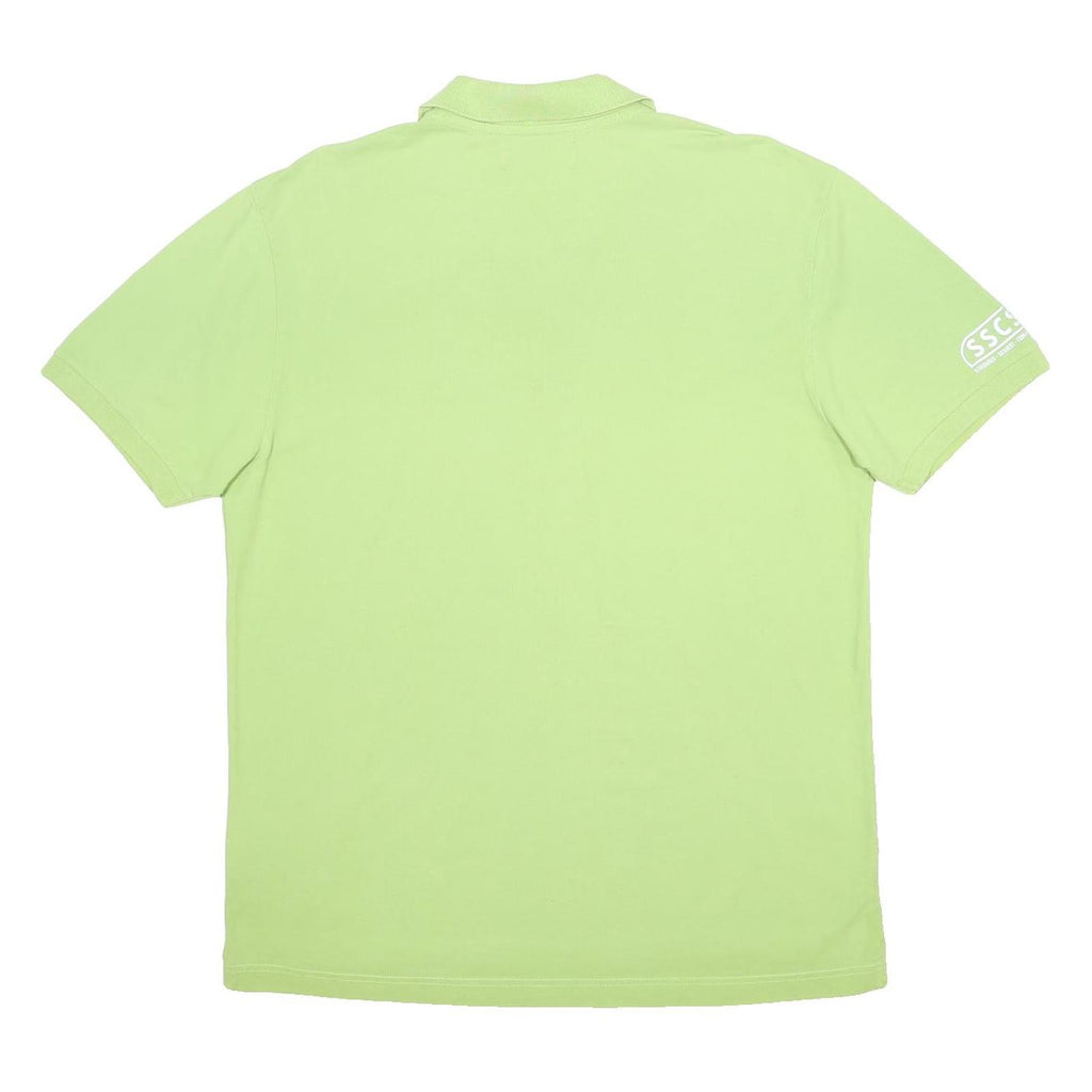 KAPPA Mens Green Short Sleeve Plain Polo Shirt 2XL Cotton Casual Sports