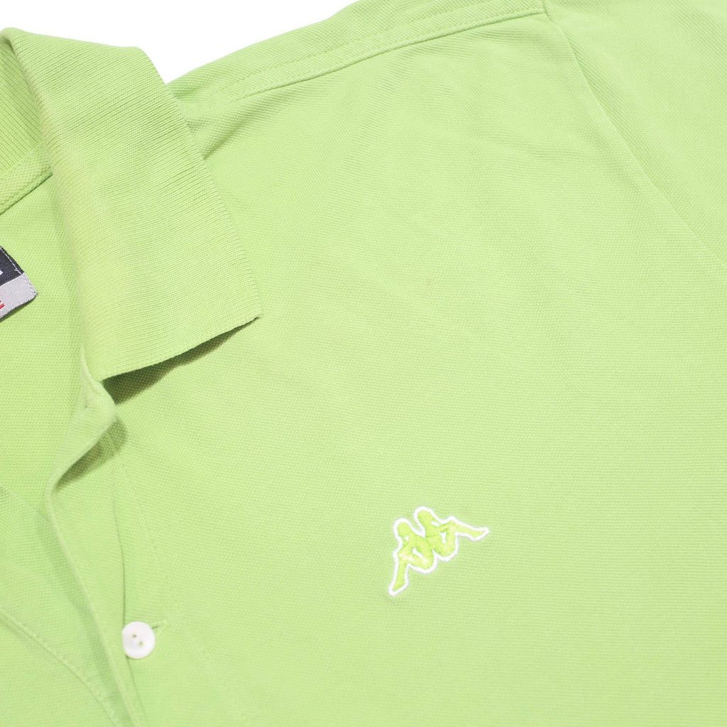 KAPPA Mens Green Short Sleeve Plain Polo Shirt 2XL Cotton Casual Sports