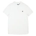 CHAPS Womens White Cotton Blend Short Sleeve Polo Shirt M Classic Fit