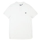 CHAPS Womens White Cotton Blend Short Sleeve Polo Shirt M Classic Fit