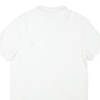 CHAPS Womens White Cotton Blend Short Sleeve Polo Shirt M Classic Fit