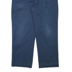 DICKIES Mens Cotton Blend Navy Blue Regular Fit Straight Leg Trousers W35 L28