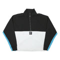 DKNY Womens Black & White Sweatshirt Collar L Zip Pullover Colourblock Long