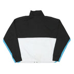 DKNY Womens Black & White Sweatshirt Collar L Zip Pullover Colourblock Long