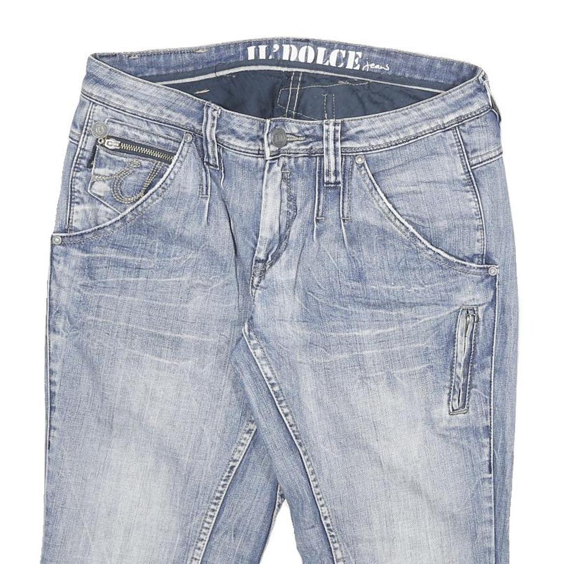 IL DOLCE Mens Denim Blue Classic Fit Cotton Blend XL W32 Shorts Casual Stylish