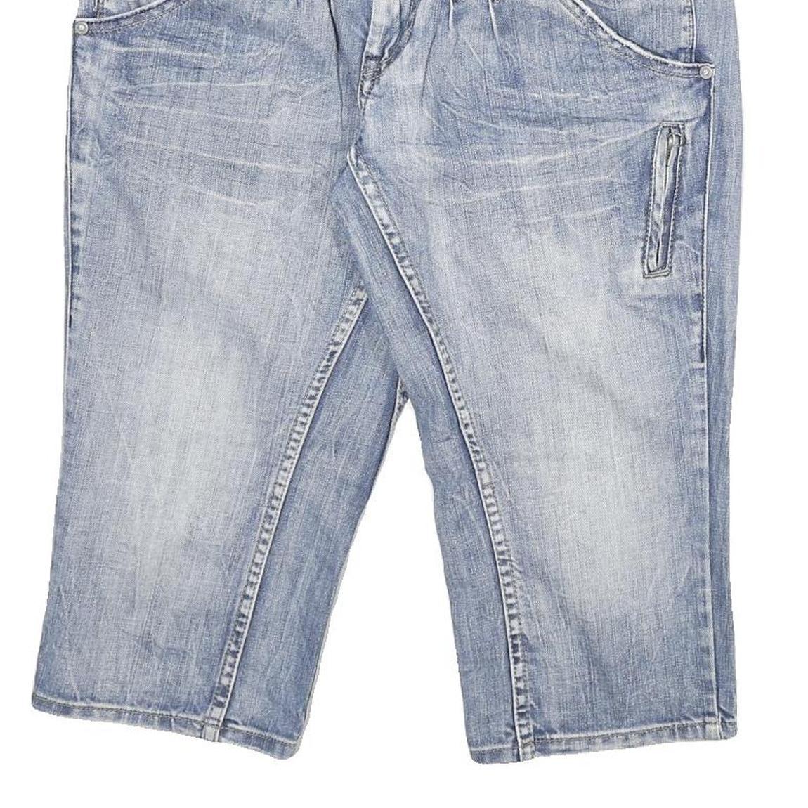 IL DOLCE Mens Denim Blue Classic Fit Cotton Blend XL W32 Shorts Casual Stylish