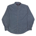 CROFT & BARROW Mens Blue Cotton Blend Shirt L Button Down Collar Long Sleeve