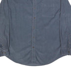 CROFT & BARROW Mens Blue Cotton Blend Shirt L Button Down Collar Long Sleeve