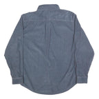 CROFT & BARROW Mens Blue Cotton Blend Shirt L Button Down Collar Long Sleeve