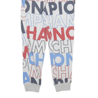 CHAMPION Mens Joggers Grey Blue & Red Cotton Blend M W28 L28 Printed Logo Casual