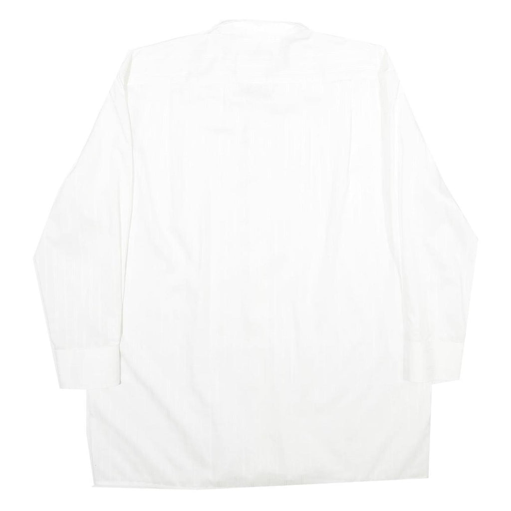 LILO Mens White Shirt L Classic Cotton Button Down Long Sleeve Plain