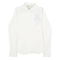 LA MARTINA Womens White Cotton Blend Shirt XS Embroidered Logo Button-Up