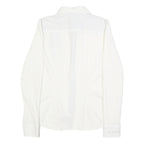 LA MARTINA Womens White Cotton Blend Shirt XS Embroidered Logo Button-Up