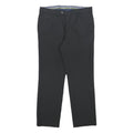 MEYER Mens Wool Blend Regular Fit Black Trousers W34 L29 Formal Smart Zip