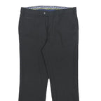 MEYER Mens Wool Blend Regular Fit Black Trousers W34 L29 Formal Smart Zip