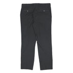 MEYER Mens Wool Blend Regular Fit Black Trousers W34 L29 Formal Smart Zip