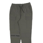 ZARA Womens Polyester Blend Green Regular Cargo Trousers W26 L26 Elastic Cuffs