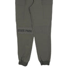 ZARA Womens Polyester Blend Green Regular Cargo Trousers W26 L26 Elastic Cuffs