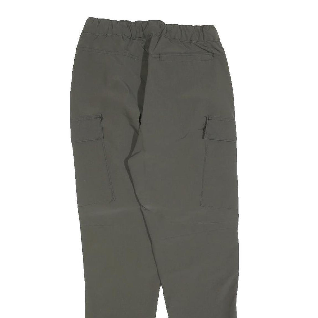 ZARA Womens Polyester Blend Green Regular Cargo Trousers W26 L26 Elastic Cuffs