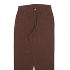 Womens Brown Regular Fit Straight Cotton Blend Jeans W27 L26 Zip Closure