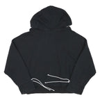 ADIDAS Womens Black Hoodie UK 8 Cotton Blend Oversized Sweatshirt