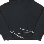 ADIDAS Womens Black Hoodie UK 8 Cotton Blend Oversized Sweatshirt