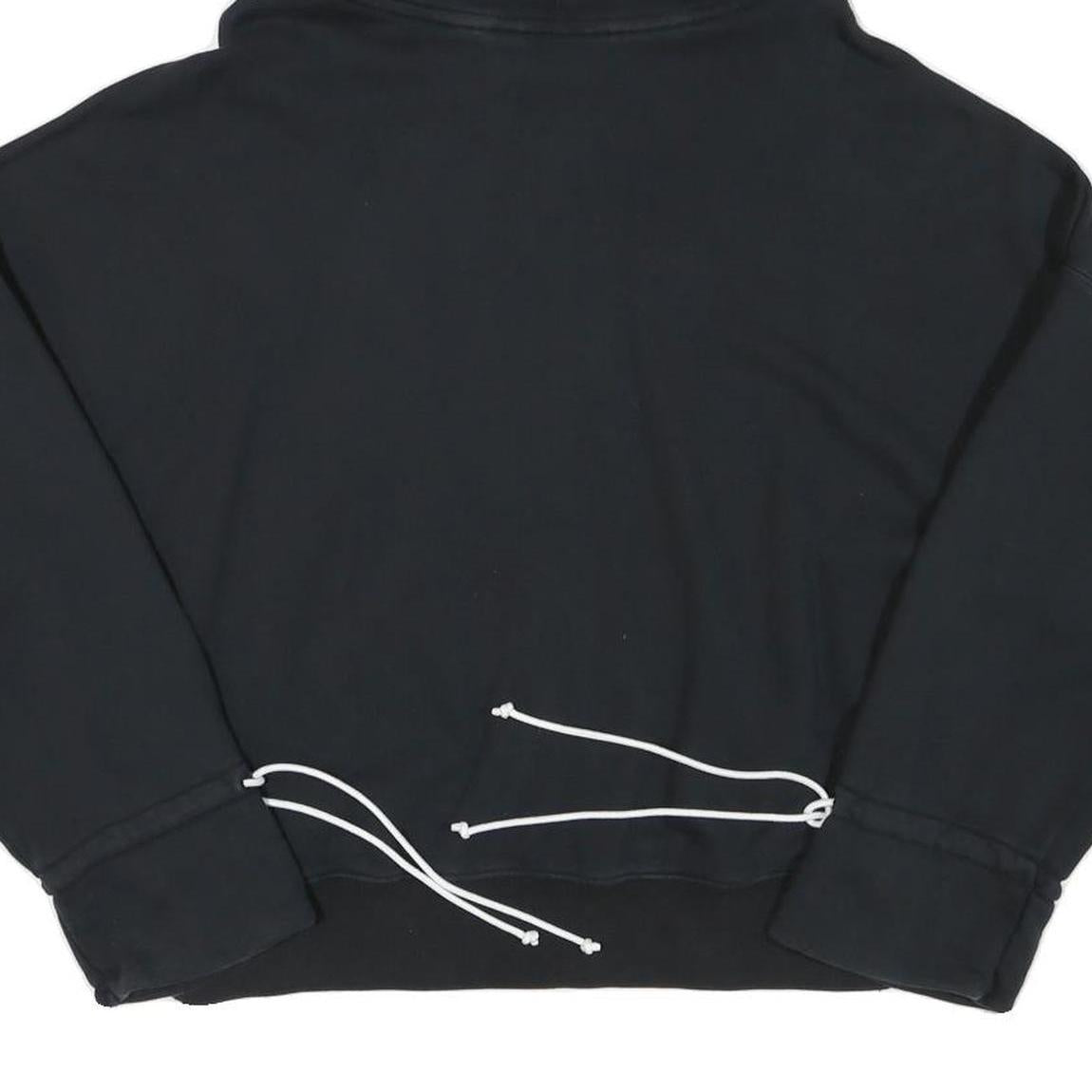 ADIDAS Womens Black Hoodie UK 8 Cotton Blend Oversized Sweatshirt