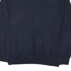 NAUTICA Mens Navy Plain V Neck Cotton Blend Jumper XL Classic Knitwear