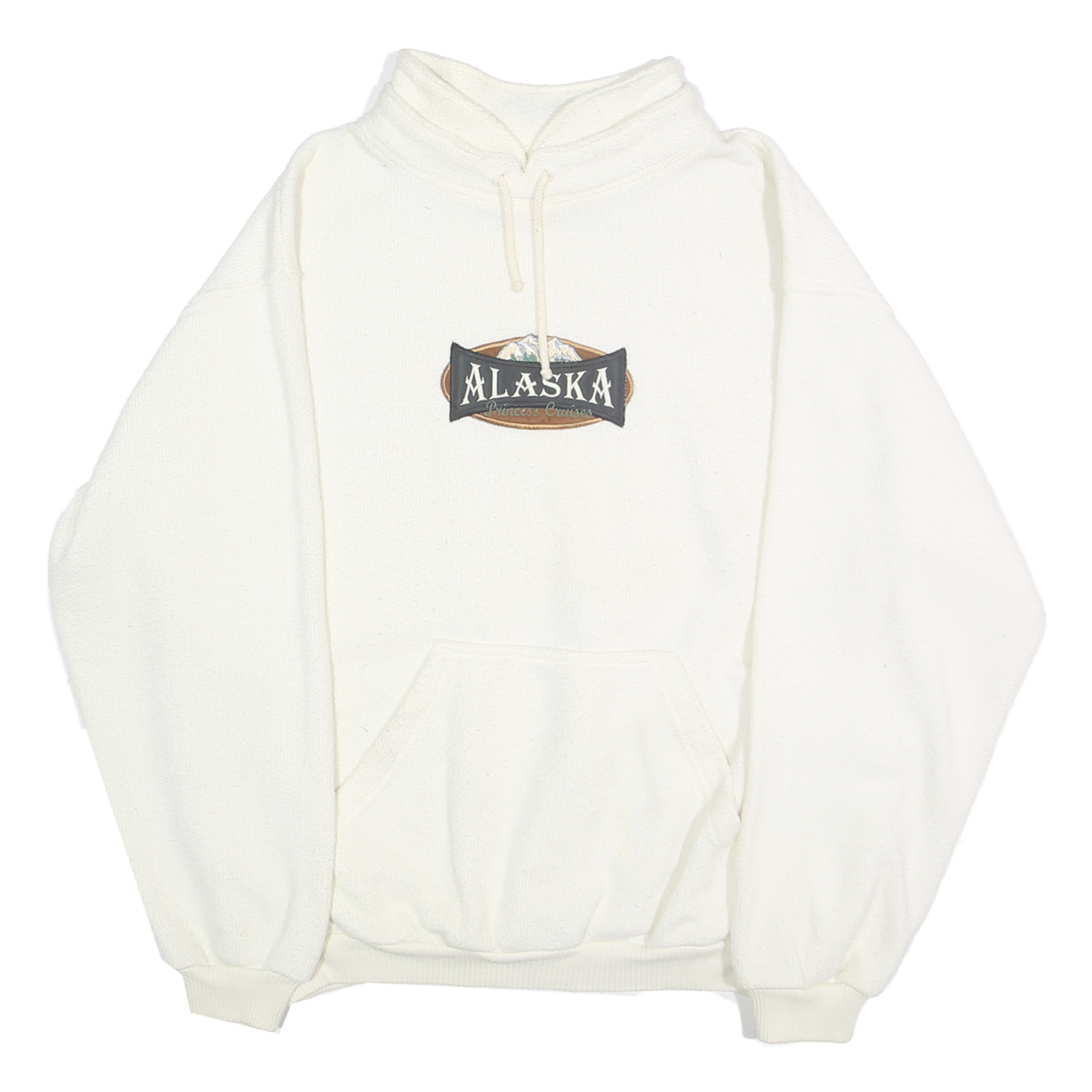 PRINCESS CRUISES COLLECTION Mens White Alaska Pullover Hoodie M Cotton Blend