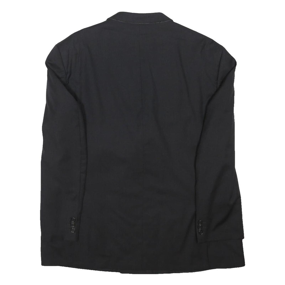 RENATO CAVALL Mens Black Double Breasted Wool Blend Jacket XL Tailored Button