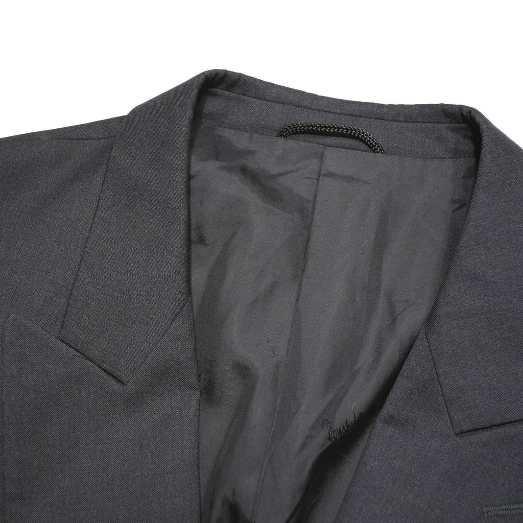 RENATO CAVALL Mens Black Double Breasted Wool Blend Jacket XL Tailored Button