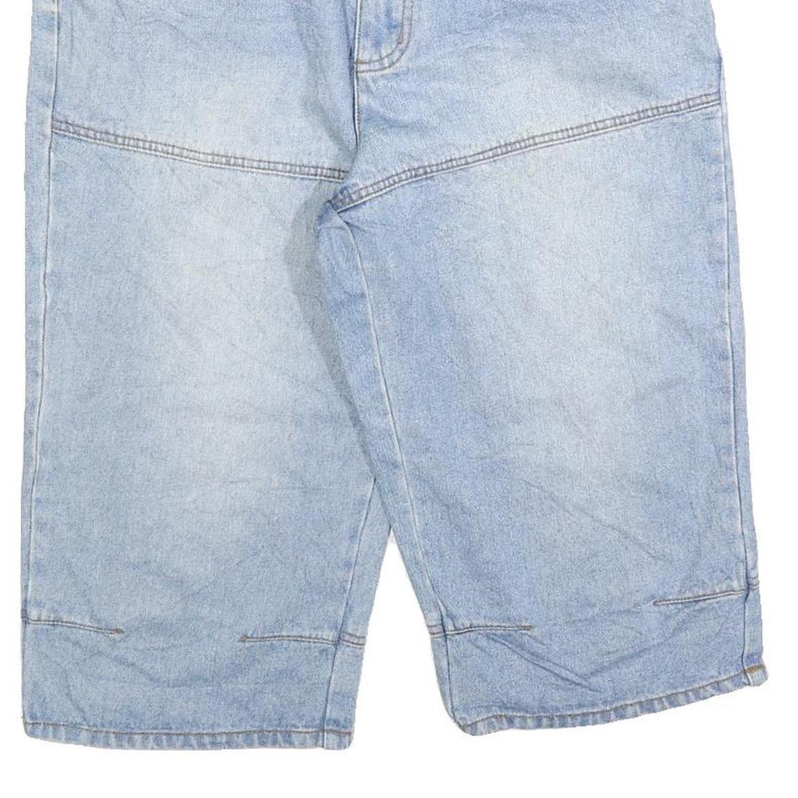 JOHN BANER Mens Light Blue Denim Shorts M W34 Relaxed Fit Casual Cotton Blend
