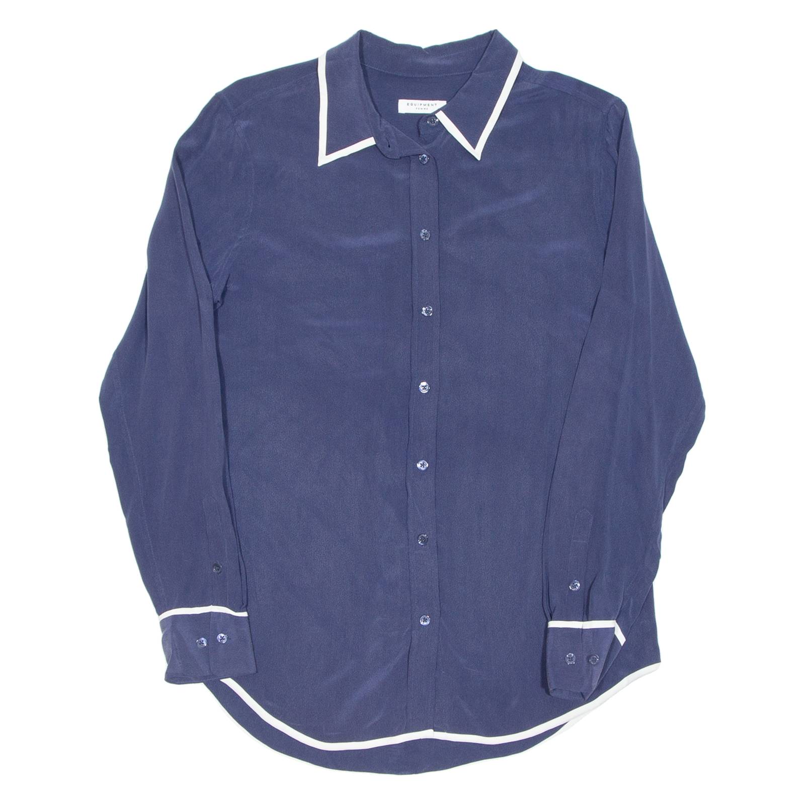 Womens Blouse Blue Long Sleeve M