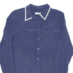 Womens Blouse Blue Long Sleeve M