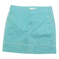 MERONA Womens Blue Cotton Blend Skirt Mini Casual Straight Zip Pocket M