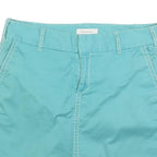 MERONA Womens Blue Cotton Blend Skirt Mini Casual Straight Zip Pocket M