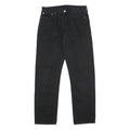 LEVI'S Mens Regular Black Jeans Cotton Button W34 L31 Classic Straight Fit Denim