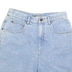 LIZ WEAR Womens Denim Blue Casual Shorts S W28 Cuffed Button Closure Cotton