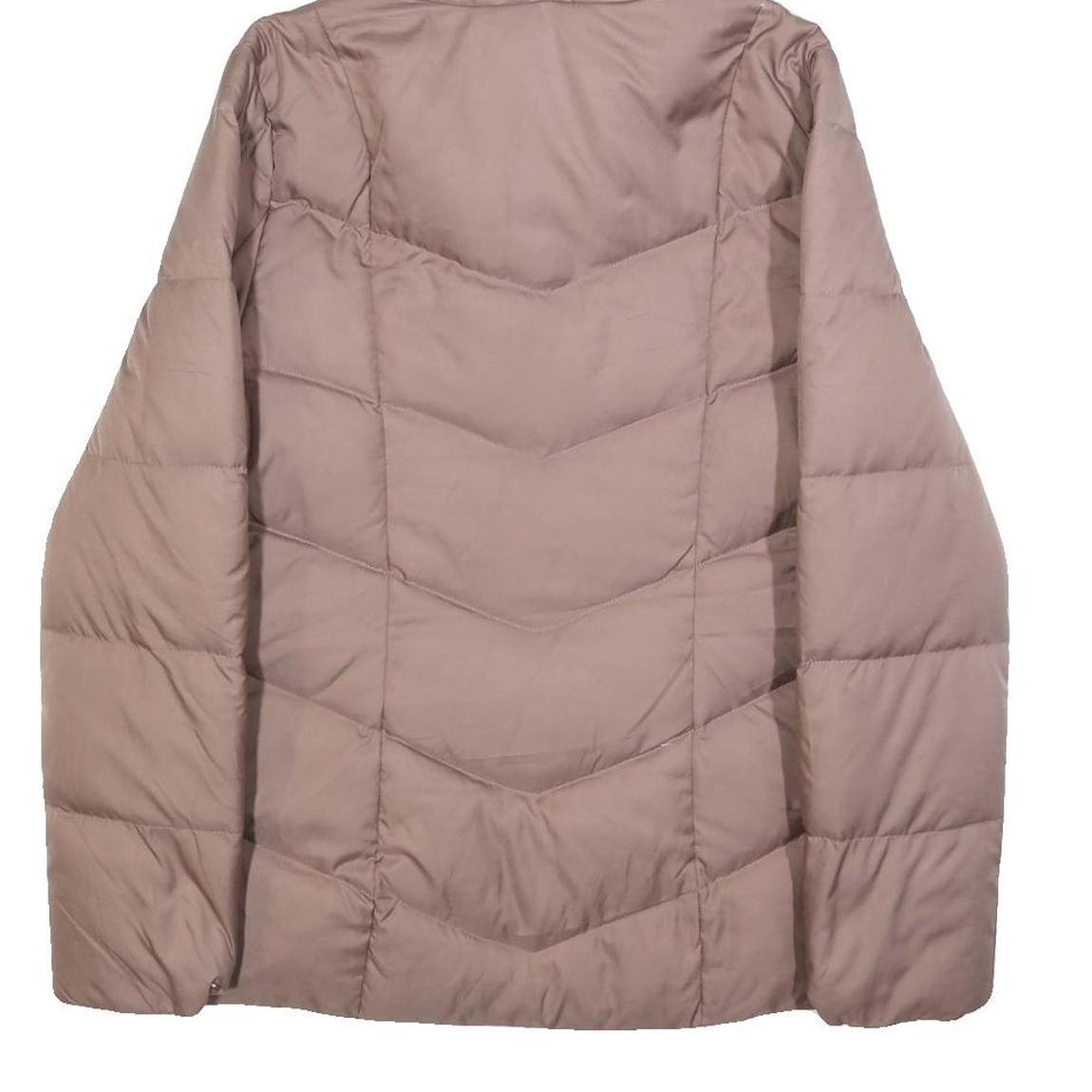 TOMMY HILFIGER Womens Taupe Jacket M Polyester Quilted Puffer Zip Up Hooded