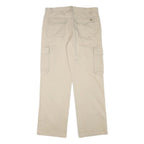 TOM TAILOR Mens Cotton Blend Beige Regular Straight Cargo Trousers W35 L32