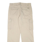TOM TAILOR Mens Cotton Blend Beige Regular Straight Cargo Trousers W35 L32