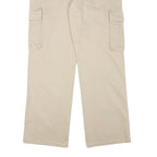 TOM TAILOR Mens Cotton Blend Beige Regular Straight Cargo Trousers W35 L32