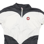 CASTRELLI Womens Black & White Modern T-Shirt M Short Sleeve 1/4 Zip Cycling