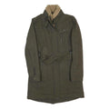 UGG Womens Green Wool Blend Zip Jacket Size L Belted Long Sleeve Warm